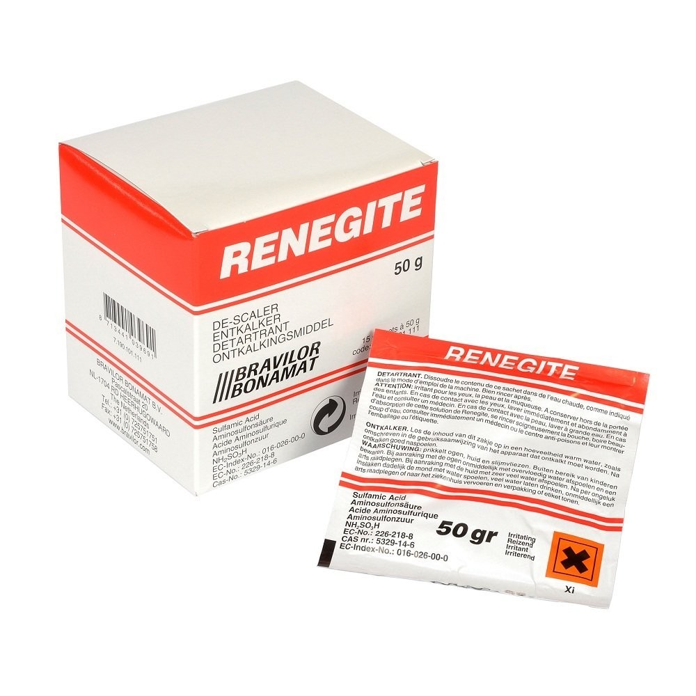 Bravilor Renegite (rood) ontkalkingsproduct machine 15 x 50 gram