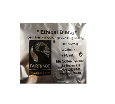 IDE Fairtrade gemalen koffie "Ethical blend" sachets (60 x 70 gr)
