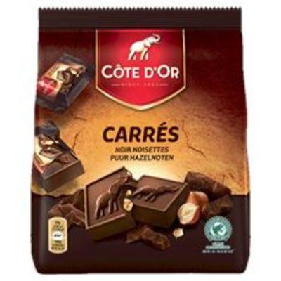 Cote D'or Carre noir noisettes 200gr